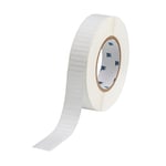 Brady THT-42-423-10 etiqueta de poliéster blanco brillante 25,40 x 4,75 mm | BRATHT-42-423-10