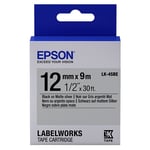 Epson LK-4SBE Cinta mate negro sobre plateado 12mm (C53S654017) | EPSLK-4SBE