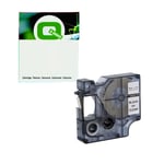 Q-Nomic 43610 (S0720770) cinta poliéster negro sobre transparente 6mm | QNS0720770