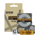 Epson LK-5KBM cinta negra sobre oro metalizado 18mm | EPSC53S672093