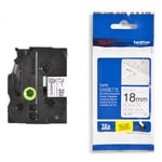 Brother TZe-SE4 Cinta de seguridad negro sobre blanco 18mm | BROTZe-SE4