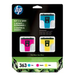 HP 363 Pack 3 Cartuchos de tinta colores HP CB333EE | HPCB333E