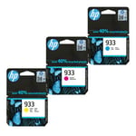 HP 933 Pack colores (Cian + Magenta + Amarillo) | HPB-933CMY