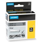 Dymo 1805413 IND Rhino cinta vinilo negro sobre gris 12mm | DYM1805413
