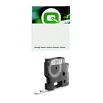 Q-Nomic 2093097 cinta negra sobre blanco 12 mm 10 cintas | QN2093097