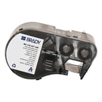 Brady M4-135-427-AW etiquetas de vinilo laminado negro sobre blanco 27,94 mm x 6,35 mm | BRAM4-135-427-AW