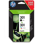 HP 301 Pack (N9J72AE) Cartucho tinta negro + color | HPB-301_R