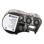 Brady M4-11-498 etiquetas de tejido de vinilo negro sobre blanco 12,7 mm x 19,05 mm | BRAM4-11-498