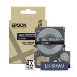 Epson LK-5HWJ cinta mate blanco sobre azul marino 18mm | EPSC53S672085
