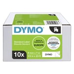 Dymo 2093096 cinta negra sobre blanco 9 mm 10 cintas | DYM2093096