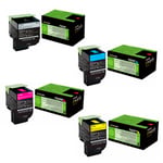 Lexmark 702X pack toners 4 colores (BK/C/MY) | LEXB-702X