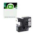 Q-Nomic 18057 (S0718330) cinta tubo termorrectráctil negro sobre blanco 19mm | QNS0718330