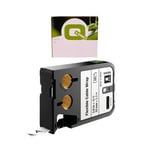 Q-Nomic 1868806 XTL envoltura de cable flexible negro sobre blanco 12mm | QN1868806