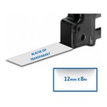 Q-Nomic TZe-133 cinta azul sobre transparente 12mm | QNTZE133