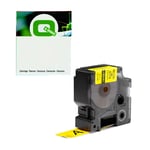 Q-Nomic 1805431 IND Rhino cinta vinilo negro sobre amarillo 24mm | QN1805431