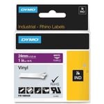 Dymo 1805428 IND Rhino cinta vinilo blanco sobre púrpura 24mm | DYM1805428