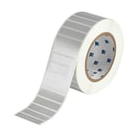 Brady THT-53-413-3 etiqueta de poliéster plata mate 50,80 x 12,70 mm | BRATHT-53-413-3