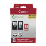 Canon CRG PG-560/CL-561/GP-501 Multipack cartuchos y papel | CANB-CRGPG560CL561PVP_R