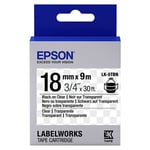 Epson LK-5TBN Cinta negro sobre transparente 18mm (C53S655008) | EPSLK-5TBN