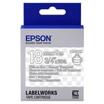 Epson LK-5TWN Cinta blanco sobre transparente 18mm (C53S655009) | EPSLK-5TWN