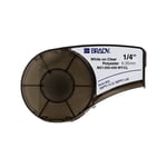 Brady M21-250-430-WT-CL cinta poliéster blanco sobre transparente 6,35 mm x 6,40 m | BRAM21-250-430-WT-CL