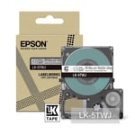 Epson LK-5TWJ cinta mate blanca sobre transparente 18mm | EPSC53S672069