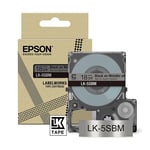 Epson LK-5SBM Cinta negra sobre plata metalizada 18mm | EPSC53S672094