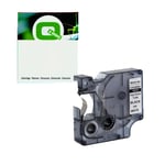 Q-Nomic 18053 (S0718280) cinta tubo termoretráctil negro sobre blanco 9mm | QNS0718280
