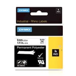 Dymo 1805442 IND Rhino cinta poliéster negro sobre blanco 6mm | DYM1805442