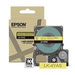 Epson LK-4YAS cinta gris sobre amarillo 12mm | EPSC53S672104