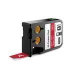 Dymo XTL 1868762 cinta vinilo blanco sobre rojo 19mm | DYM1868762