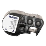 Brady M4-131-499 etiquetas de tejido de nailon negro sobre blanco 25,4 mm x 12,7 mm | BRAM4-131-499