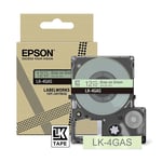 Epson LK-4GAS cinta gris sobre verde 12mm | EPSC53S672105