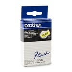 Cinta Brother TC-C01 texto negro sobre amarilla 12mm (7,7M) | BROTC-C01