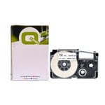 Q-Nomic Casio XR-24WE cinta negra sobre blanca de 24 mm | QNXR24WE