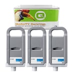 Q-Nomic PFI-703C XL Pack ahorro 3 cartuchos cian | QNB-PFI-303C