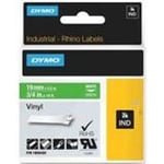 Dymo 1805420 cinta vinilo blanco sobre verde 19mm | 1805420