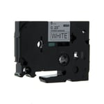 Q-Nomic TZe-S211 cinta súper adhesiva 6mm texto negro sobre blanco (8M) | QNTZe-S211