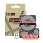 Epson LK-5RBJ cinta mate negro sobre rojo 18mm | EPSC53S672072