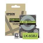 Epson LK-6GBJ cinta mate negra sobre verde 24mm | EPSC53S672079