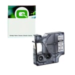 Q-Nomic 18051 (S0718260) termoretráctil negro sobre blanco 6mm | QNS0718260