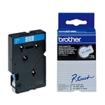 Brother TC-203 Cinta 12mm Texto Azul Sobre Blanco (7,7M) | BROTC-203