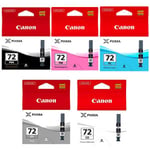Canon PGI-72 Pack ahorro (PBK/PM/PC/GY/CO) | CANB-PGI-72PBK/PM/PC/GY/CO