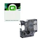 Q-Nomic 18482 (S0718240) poliéster permanente negro sobre blanco 9mm | QNS0718240