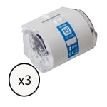 Brother CZ-1005 adhesiva a todo color 50mm (Pack 3 Unidades) | BRB-CZ1005