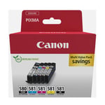 Canon PGI-580PGBK/CLI-581 Pack ahorro BK/C/M/Y/BK | CANB-PGI580BKCLI581_R