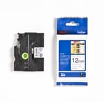 Brother TZe-N231 - 12 mm Cinta NO laminada negro / blanco (8 m) | BROTZEN231