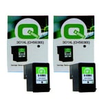 Q-Nomic Pack ahorro 301XL Negro (2 Unidades) | QNB-301BK