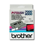 Brother TX-441 cinta negro sobre rojo 18 mm | BROTX441