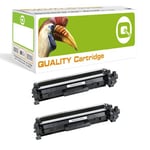 Q-nomic 17A (CF217A) Pack doble toner negro | QNB-CF217AX2